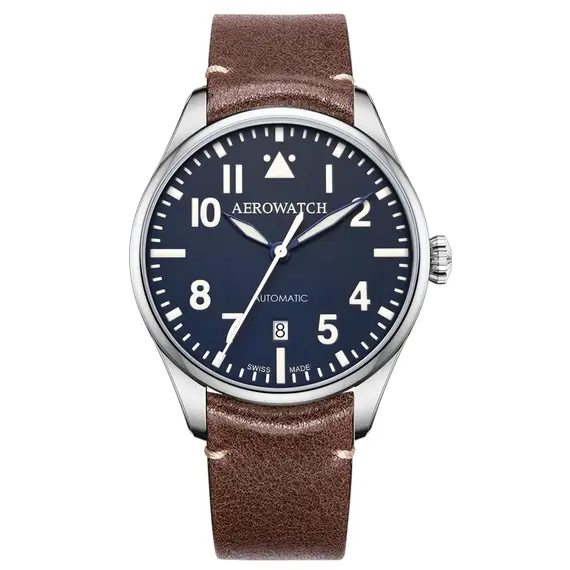 Pánské hodinky Aerowatch Les Grandes Classiques Pilot Automatic A 60996 AA04, Verze: modrá 