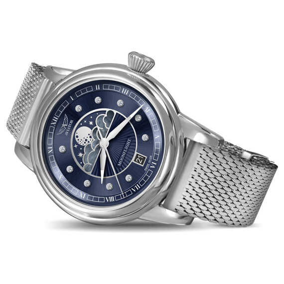 Dámské hodinky Aviator Douglas Moonflight Diamond Edition V.1.33.0.379.5, Verze: modrá4 , 3 image