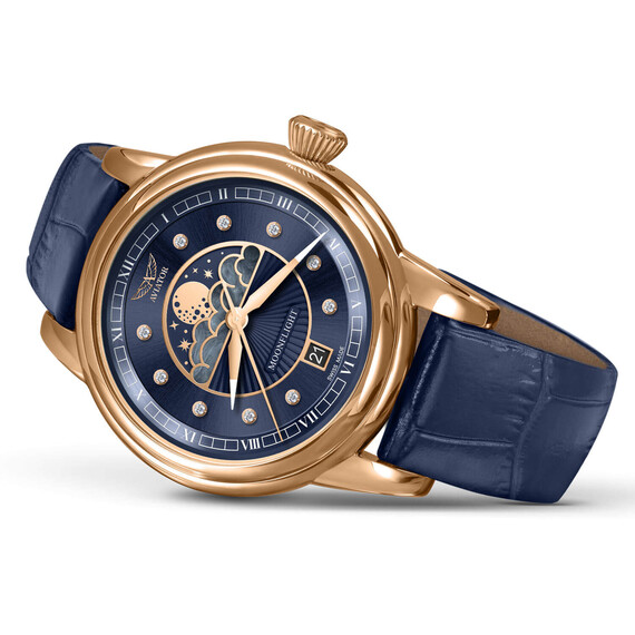 Dámské hodinky Aviator Douglas Moonflight Diamond Edition V.1.33.2.380.4, Verze: růžové zlato , 3 image