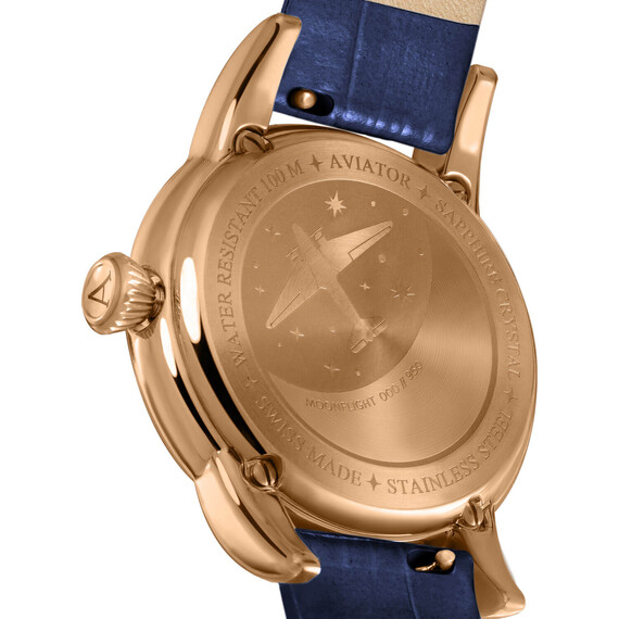 Dámské hodinky Aviator Douglas Moonflight Diamond Edition V.1.33.2.380.4, Verze: růžové zlato , 2 image