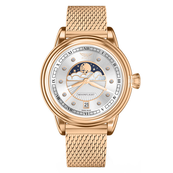 Dámské hodinky Aviator Douglas Moonflight Diamond Edition V.1.33.2.382.5, Verze: růžové zlato5 