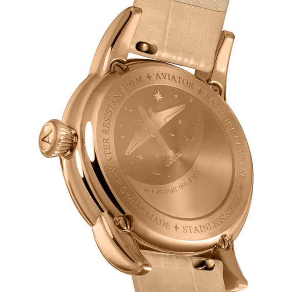 Dámské hodinky Aviator Douglas Moonflight Diamond Edition V.1.33.2.383.4, Verze: růžové zlato3 , 2 image