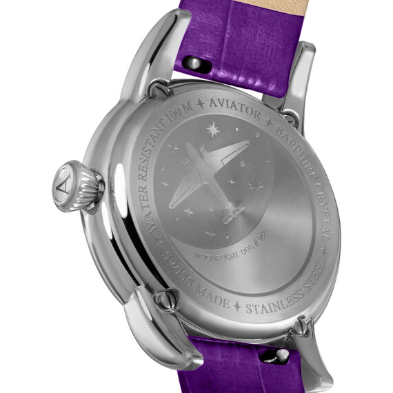 Dámské hodinky Aviator Douglas Moonflight Diamond Edition V.1.33.0.361.4, Verze: fialová , 2 image