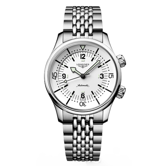 Hodinky Longines Legend Diver Watch L3.764.4.16.6, Verze: bílá 