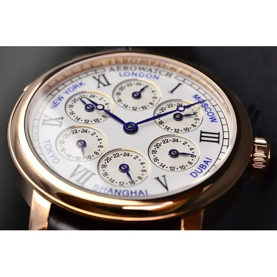 Pánské hodinky Aerowatch Renaissance 7 Time Zones A 51974 R101, Verze: růžové zlato , 4 image