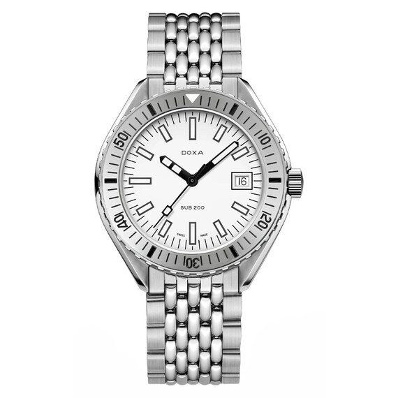 Pánské hodinky Doxa SUB 200 Whitepearl 796.10.011.10, Verze: bílá 