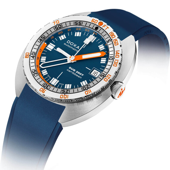 Pánské hodinky Doxa SUB 250T GMT Caribbean 855.10.201.32, Verze: modrá , 2 image