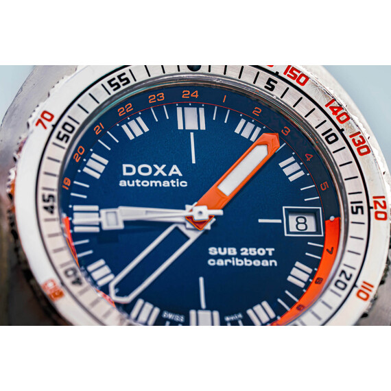 Pánské hodinky Doxa SUB 250T GMT Caribbean 855.10.201.32, Verze: modrá , 17 image