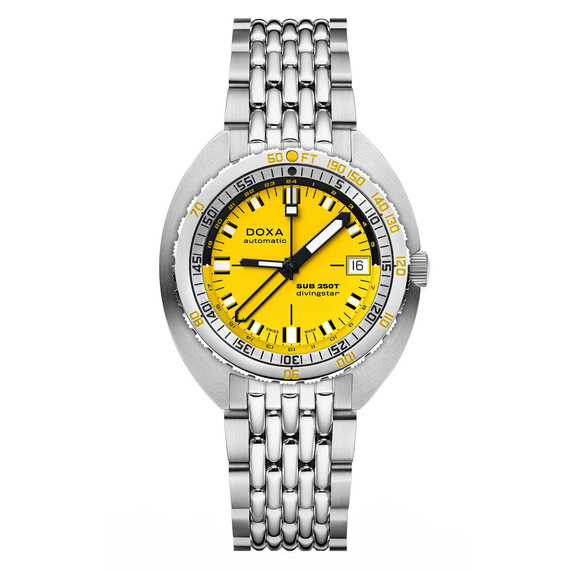 Pánské hodinky Doxa SUB 250T GMT Divingstar 855.10.361.10, Verze: žlutá 