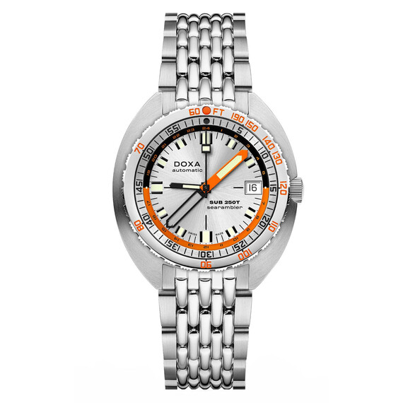 Pánské hodinky Doxa SUB 250T GMT Searambler 855.10.021.10, Verze: stříbrná 