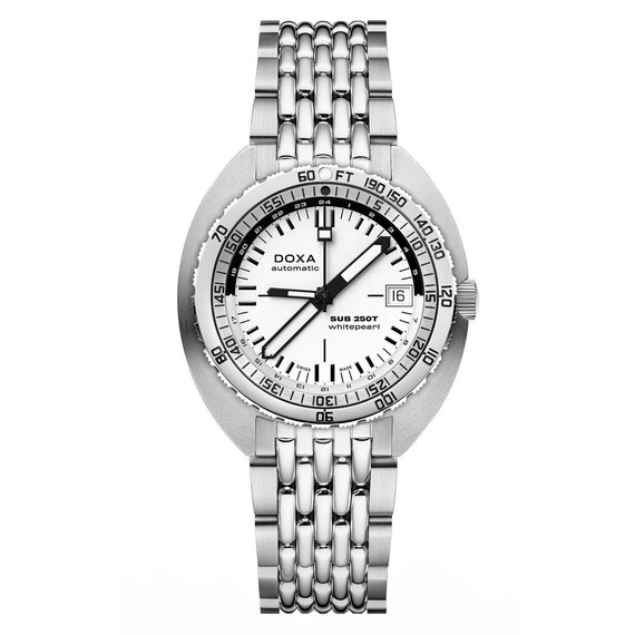Pánské hodinky Doxa SUB 250T GMT Whitepearl 855.10.011.10, Verze: bílá 