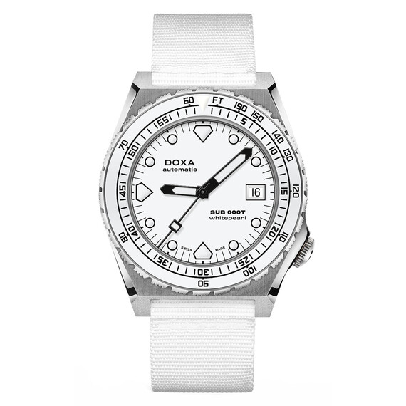 Pánské hodinky Doxa SUB 600T Whitepearl 861.10.011.23-N, Verze: bílá 