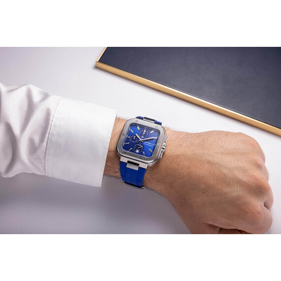 Pánské hodinky Herbelin Cap Camarat Square Chronograph 35646A115CB, Verze: modrá , 2 image