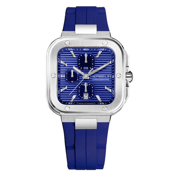 Pánské hodinky Herbelin Cap Camarat Square Chronograph 35646A115CB, Verze: modrá 