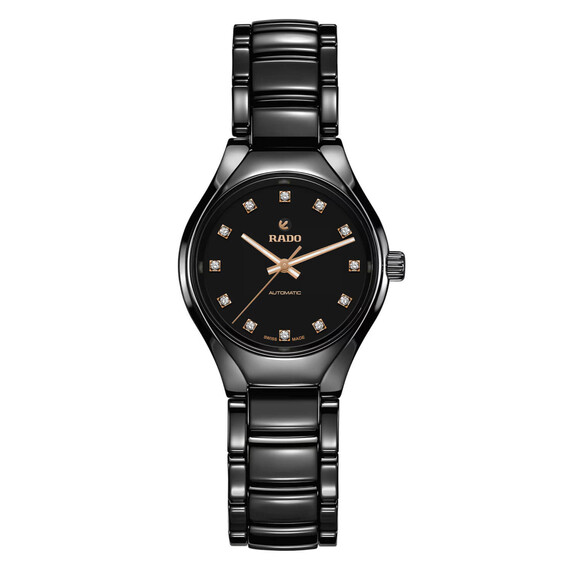 Dámské hodinky Rado True Diamonds Automatic Lady R27242732, Verze: černá 
