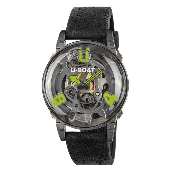 Pánské hodinky U-BOAT U-65 44 mm SS Green 3350, Verze: černá 