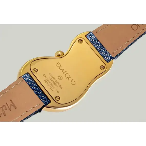 Pánské hodinky Exaequo Melting Watch PVD Rose Gold Aging Denim Jeans EX0002.0012, Verze: modrá , 3 image