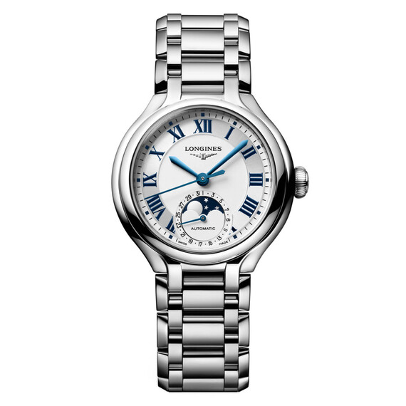 Dámské hodinky Longines PrimaLuna Moonphase L8.126.4.71.6, Verze: stříbrná 