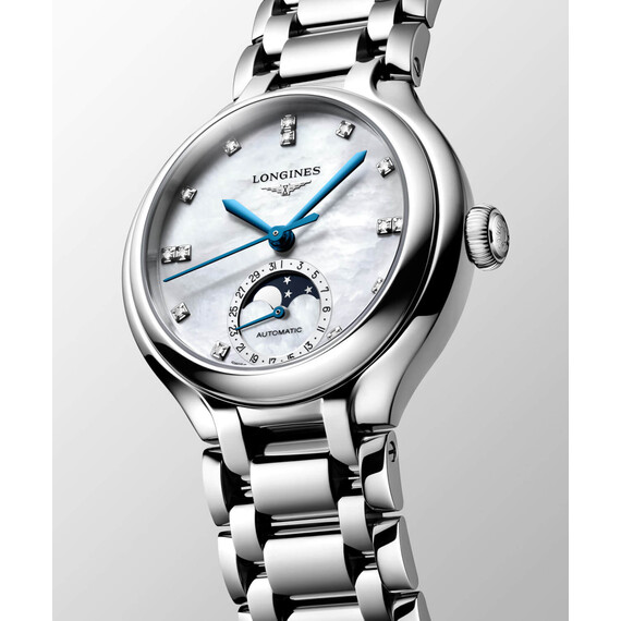 Dámské hodinky Longines PrimaLuna Moonphase L8.126.4.87.6, Verze: bílá , 4 image