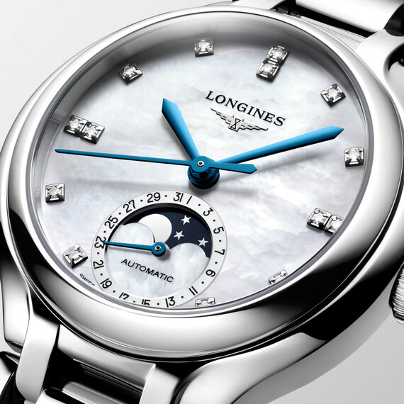 Dámské hodinky Longines PrimaLuna Moonphase L8.126.4.87.6, Verze: bílá , 5 image