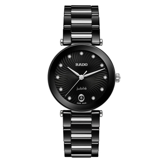Dámské hodinky Rado Coupole Diamonds R22243703, Verze: černá 