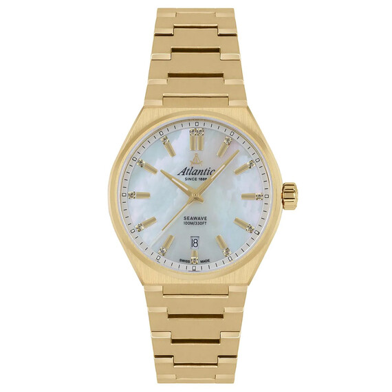 Dámské hodinky Atlantic Seawave Lady 39365.45.01, Verze: žluté zlato 