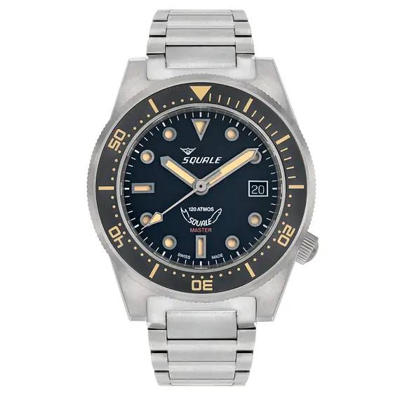 Pánské hodinky Squale Master Titanium 120 ATM MASTIBKBK.TI20, Verze: černá 