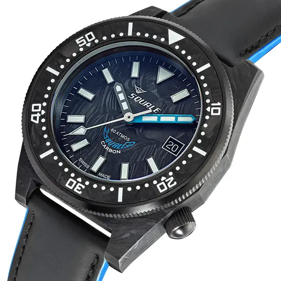 Pánské hodinky Squale T-183 Forged Carbon Blue T183AFCBL.RLBL, Verze: modrá , 3 image