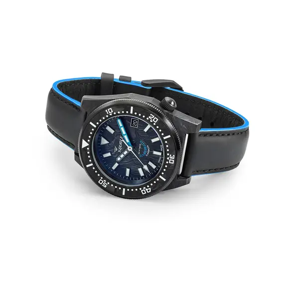 Pánské hodinky Squale T-183 Forged Carbon Blue T183AFCBL.RLBL, Verze: modrá , 4 image