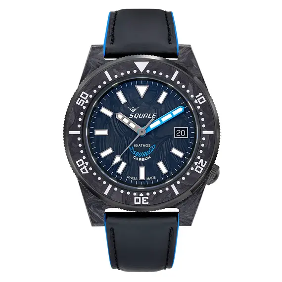 Pánské hodinky Squale T-183 Forged Carbon Blue T183AFCBL.RLBL, Verze: modrá 
