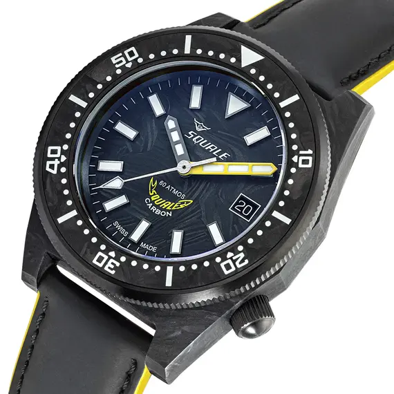 Pánské hodinky Squale T-183 Forged Carbon Yellow T183AFCY.RLY, Verze: žlutá , 3 image