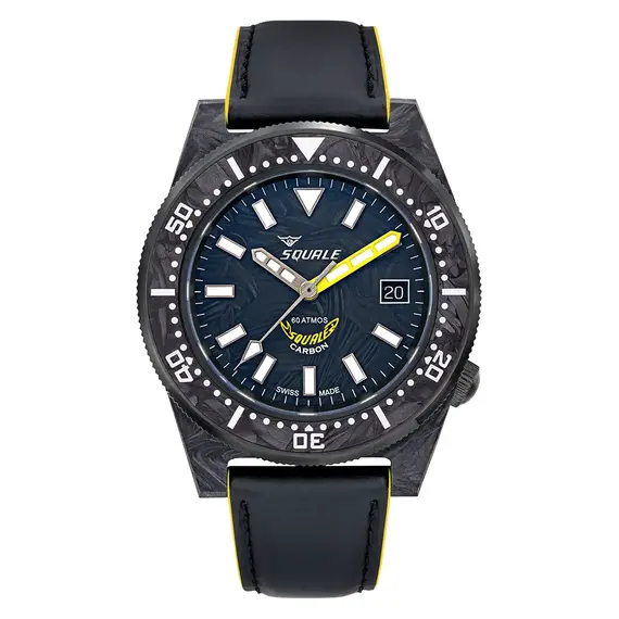 Pánské hodinky Squale T-183 Forged Carbon Yellow T183AFCY.RLY, Verze: žlutá 