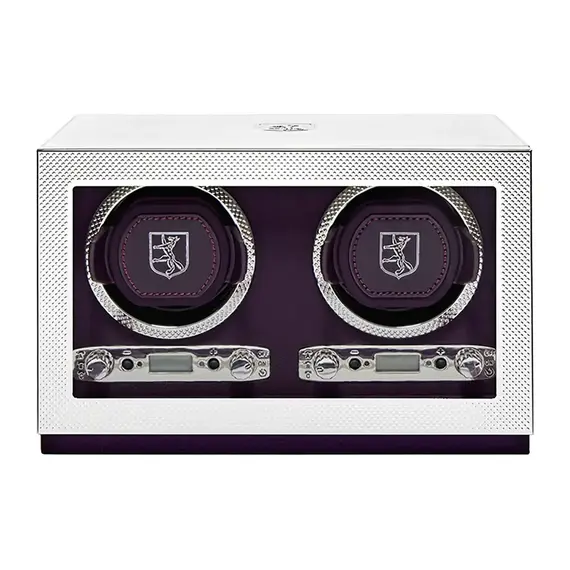 Natahovač pro 2 hodinek WOLF Silver 190004, Verze: stříbrná 