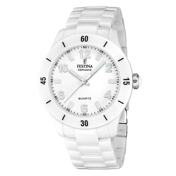 Dámské hodinky Festina Ceramic F20720/1, Verze: bílá 