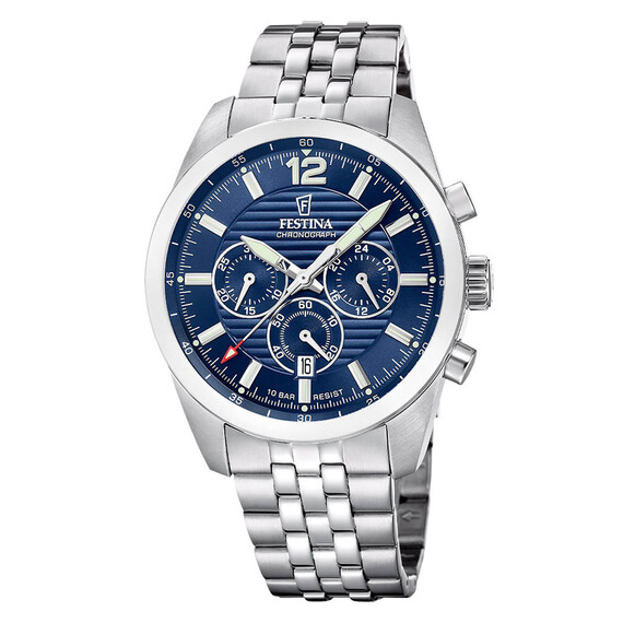 Pánské hodinky Festina Timeless Chronograph F20742/1, Verze: modrá 