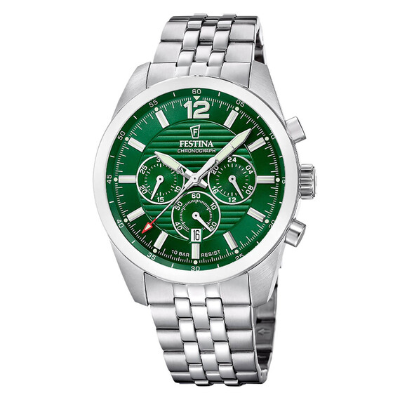 Pánské hodinky Festina Timeless Chronograph F20742/2, Verze: zelená 