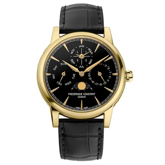 Pánské hodinky Frederique Constant Classic Perpetual Calendar FC-776ONB3H7, Verze: žluté zlato 