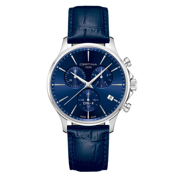 Pánské hodinky Certina DS-8 Chrono C045.417.16.041.00, Verze: modrá 