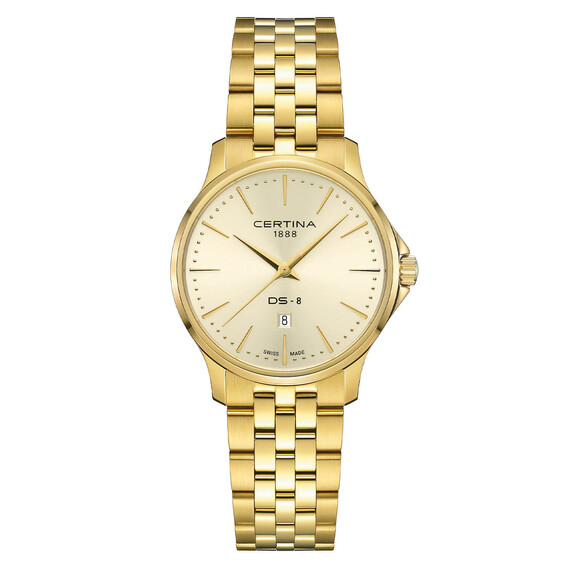 Dámské hodinky Certina DS-8 Lady C045.010.33.361.00, Verze: žluté zlato 