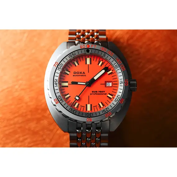 Pánské hodinky Doxa SUB 750T Professional 825.10.351.10, Verze: oranžová , 4 image
