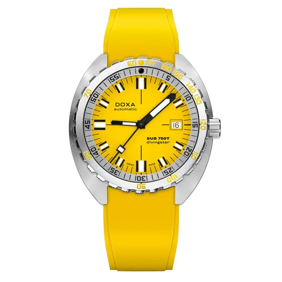 Pánské hodinky Doxa SUB 750T Divingstar 825.10.361.31, Verze: žlutá 