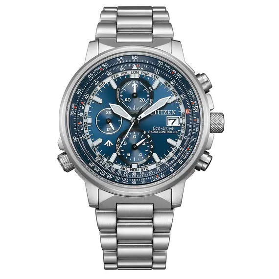 Pánské hodinky Citizen Promaster Sky Radio Controlled AT8300-58L, Verze: modrá 