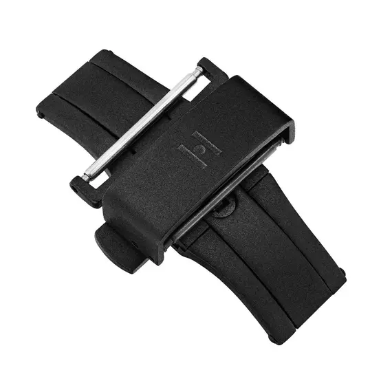 Spona motýlková Hirsch barva černá 18 mm, Barva dílu: černý, Šířka: 18 