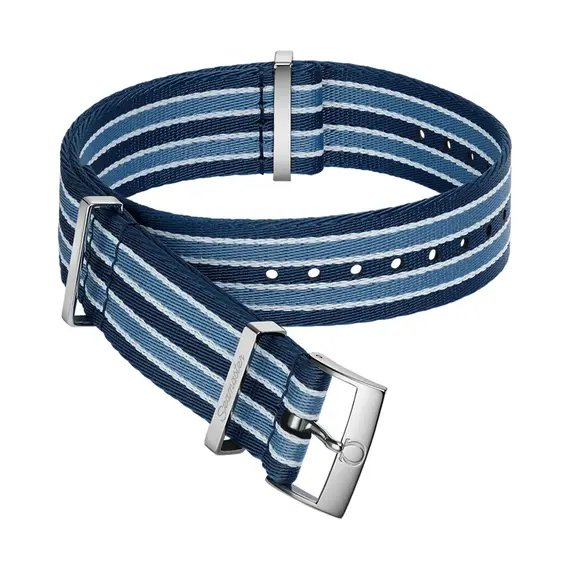 Řemínek Omega Seamaster NATO Blue modrý mm, Verze: modrá2, Šířka u spony: 20 
