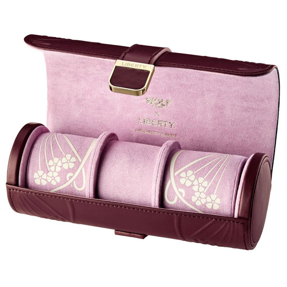 Pouzdro pro 3 hodinky WOLF x Liberty 381527, Verze: vínová , 3 image