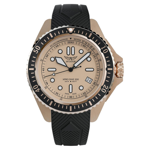 Pánské hodinky Aviator XPRO DIVE 200 V.1.42.2.374.6, Verze: růžové zlato3 