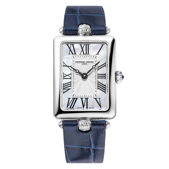 Dámské hodinky Frederique Constant Classics Art Deco Carree FC-200MPW2AC2D6, Verze: modrá 