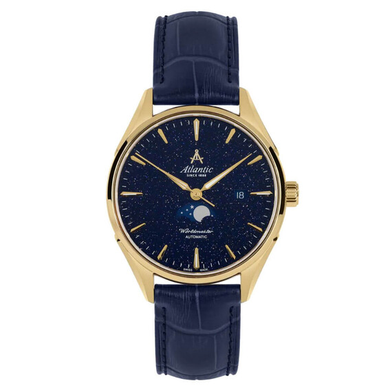 Pánské hodinky Atlantic Worldmaster Nightsky Moonphase 52783.45.91, Verze: žluté zlato 