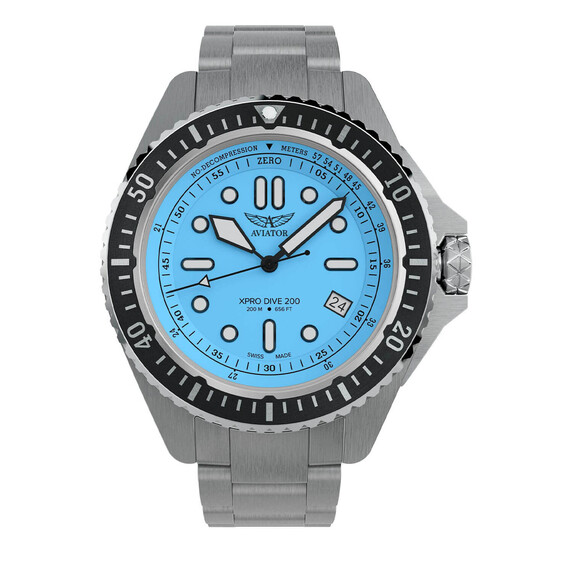 Pánské hodinky Aviator XPRO DIVE 200 V.1.42.0.376.5, Verze: modrá 