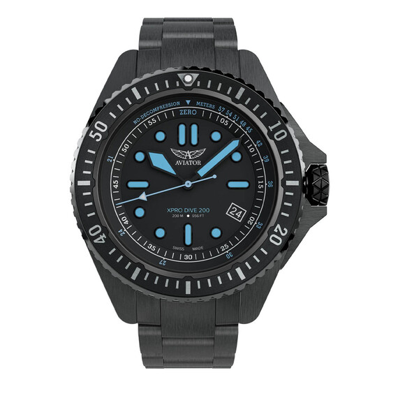 Pánské hodinky Aviator XPRO DIVE 200 V.1.42.5.377.5, Verze: černá3 